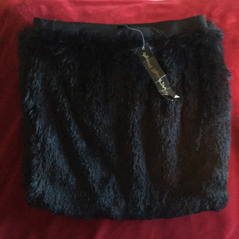 Faux fur skirt!